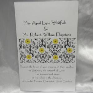 Black & Yellow Wedding Invitation