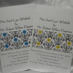 Black & Yellow Wedding Invitation
